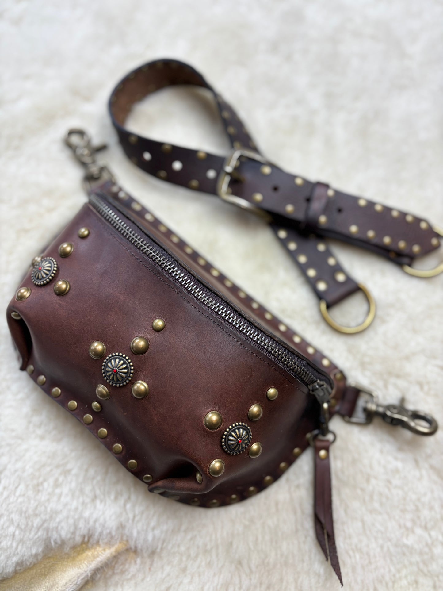 Brown Leather Classic Fanny Pack