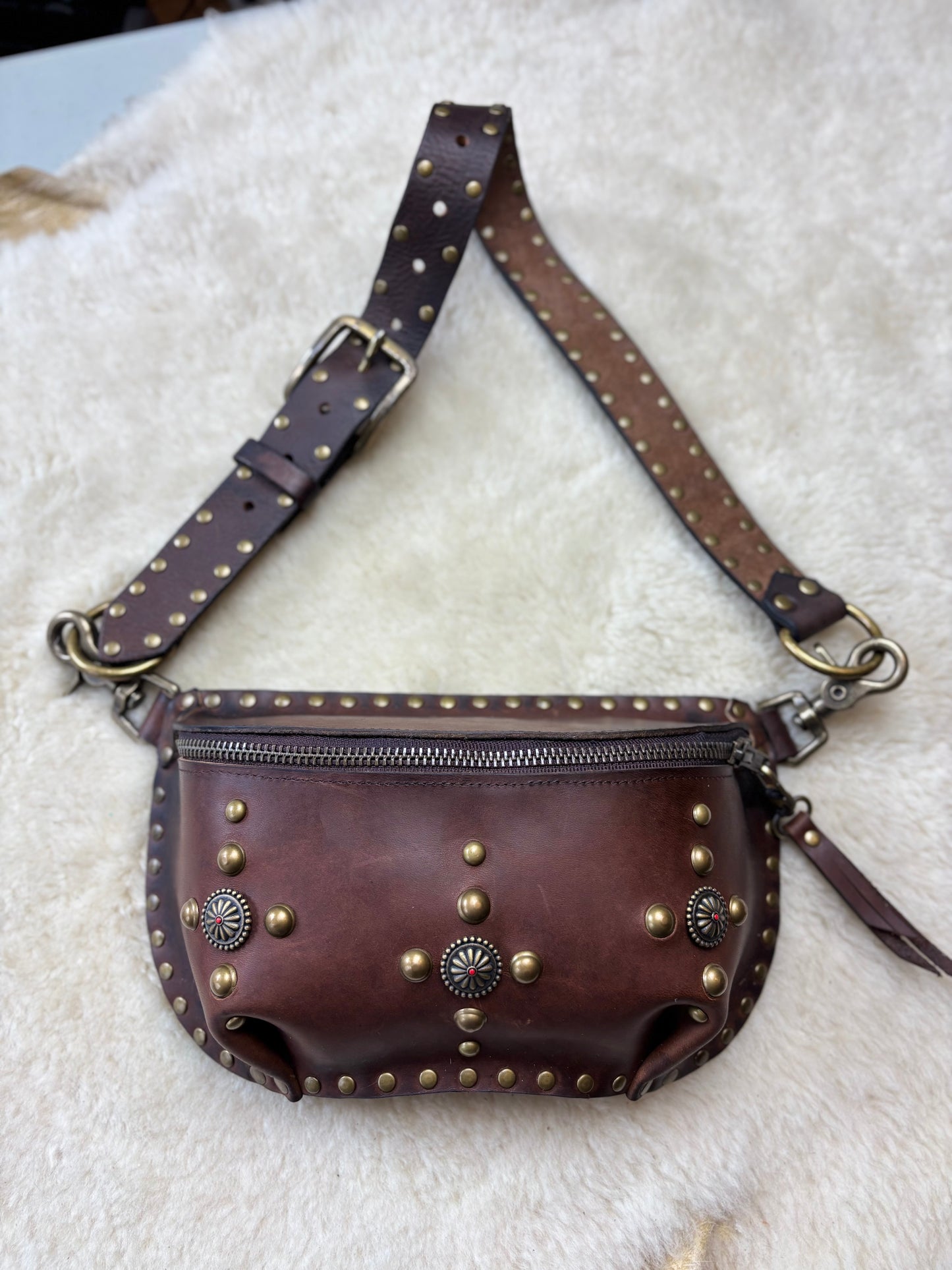 Brown Leather Classic Fanny Pack