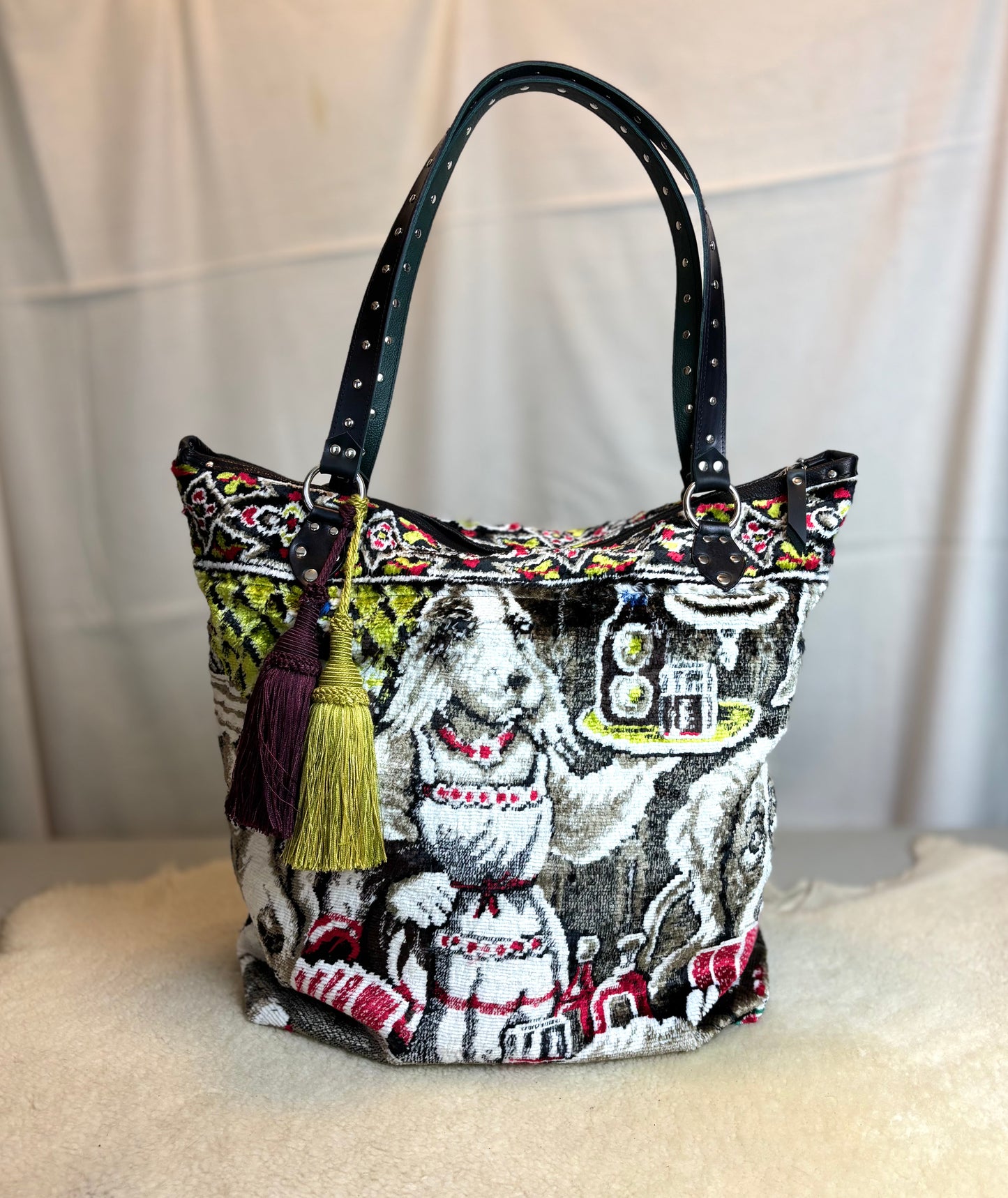 Canine Sinners Velvet Ziptop Bag