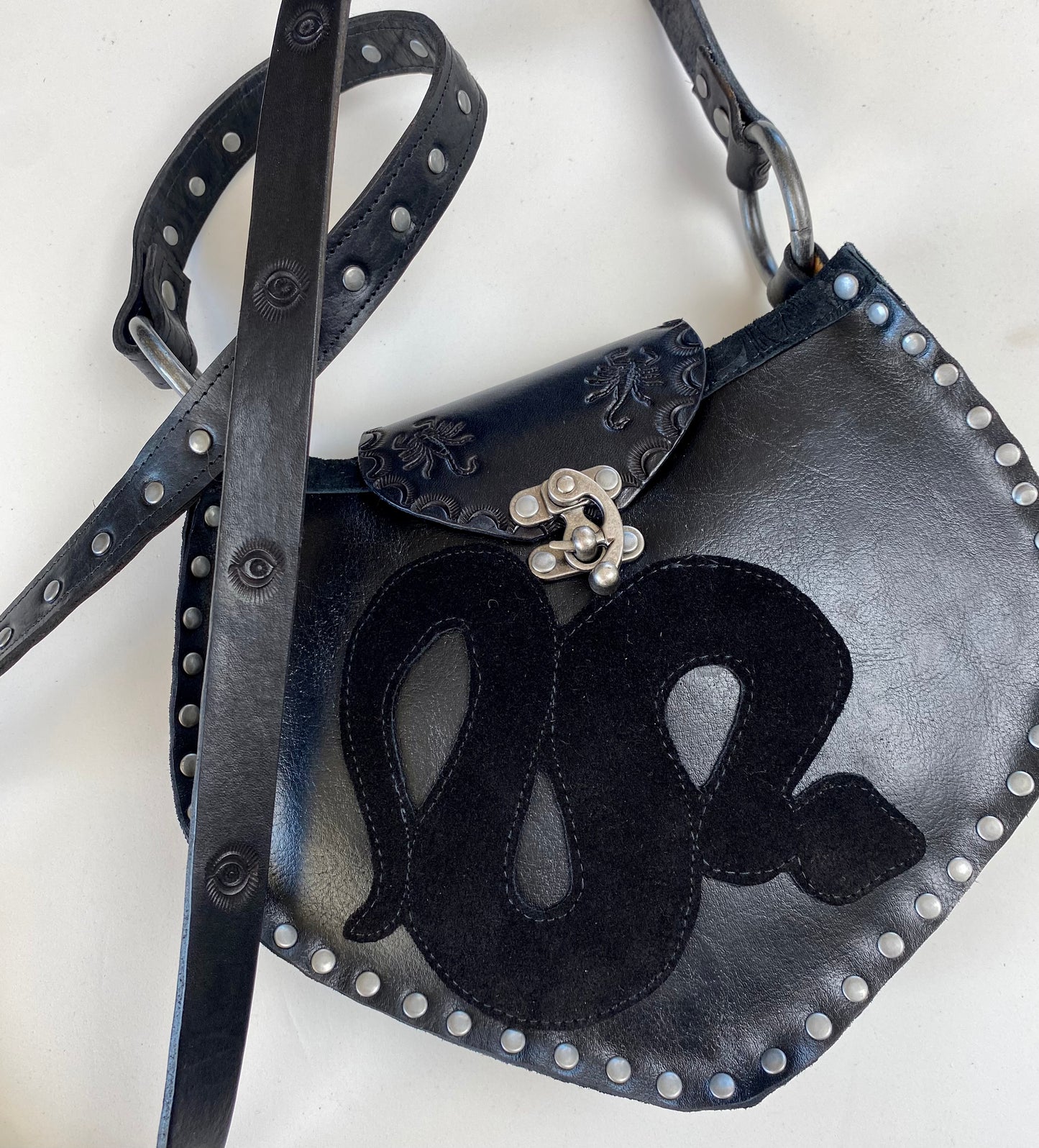 Black on Black Snake Bag