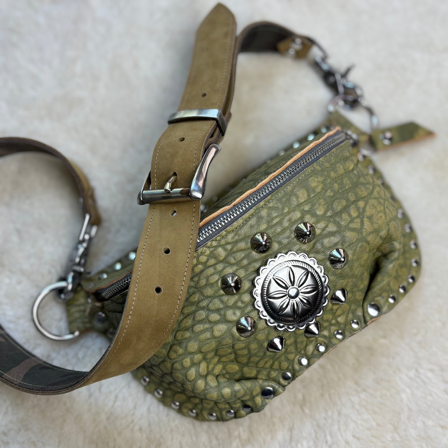 Green Bubbly Lamb Fanny Pack