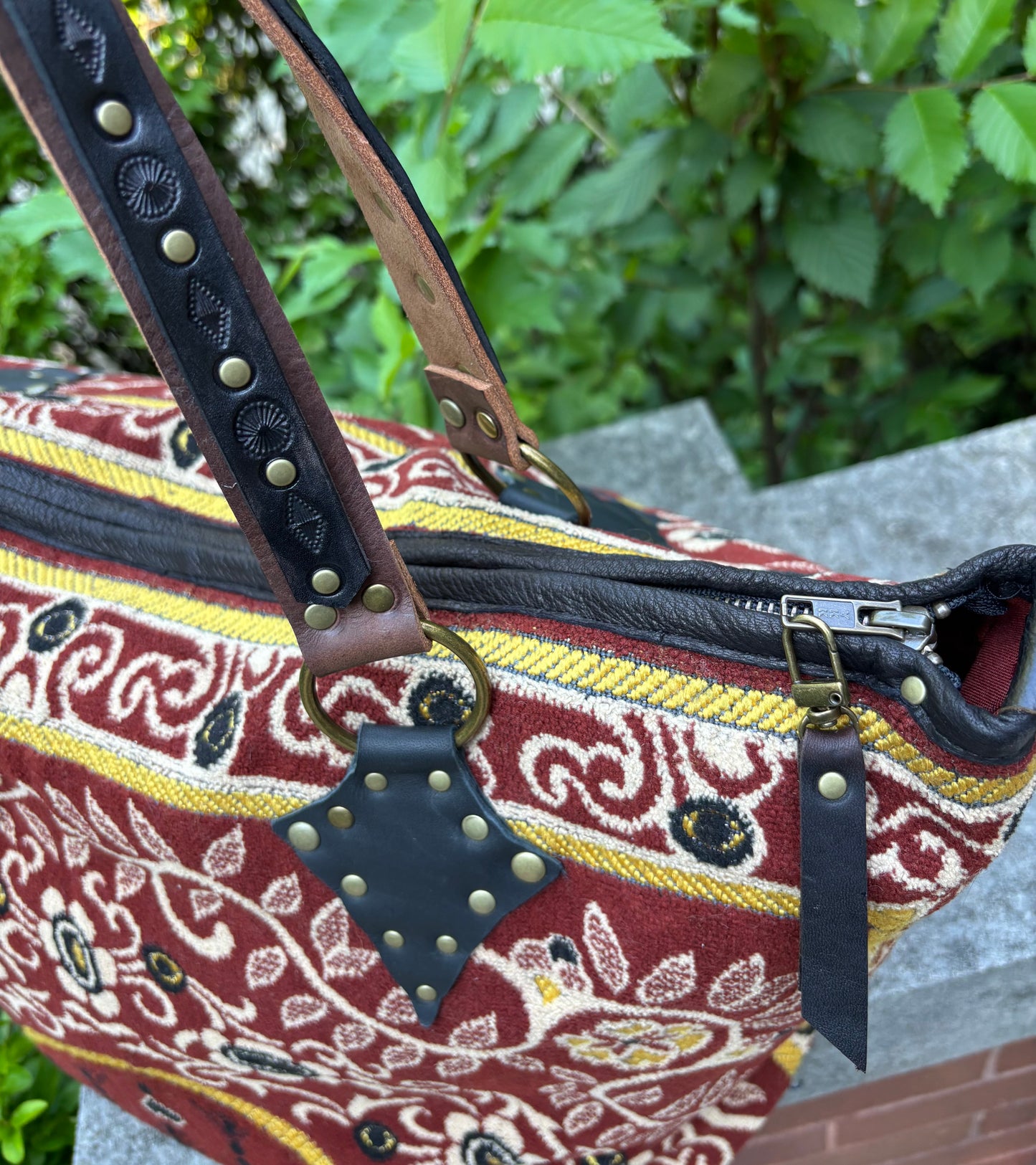 Oxblood Prayer Mat Ziptop Bag