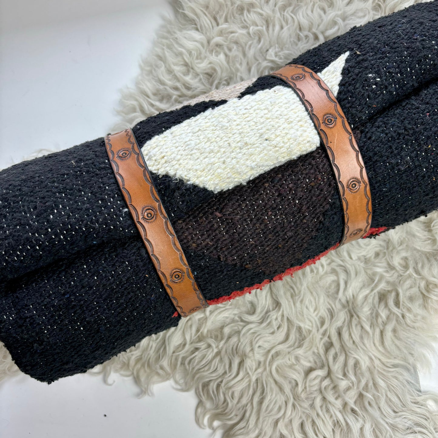 Tan Leather Blanket Straps