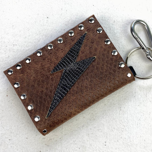 Brown Python Wallet with Single Bolt