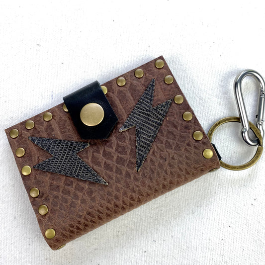 Brown Python Wallet with Grey Bolts
