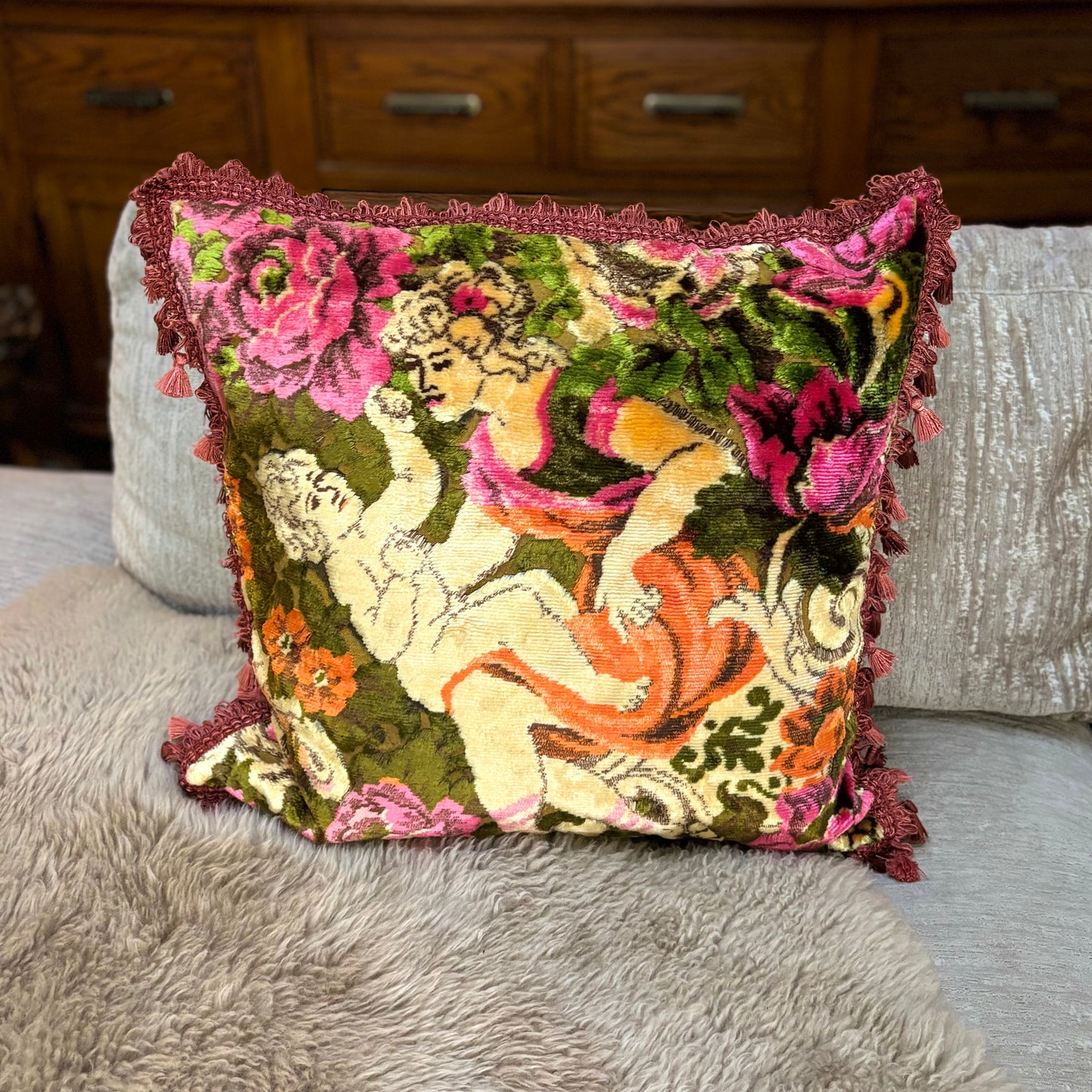 Vintage Italian Velvet Pillow