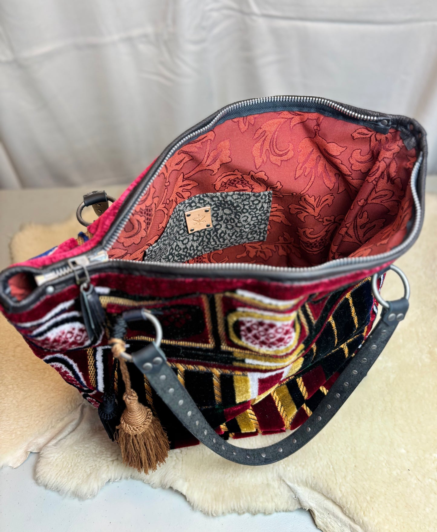 Plush Red Prayer Mat Ziptop Bag
