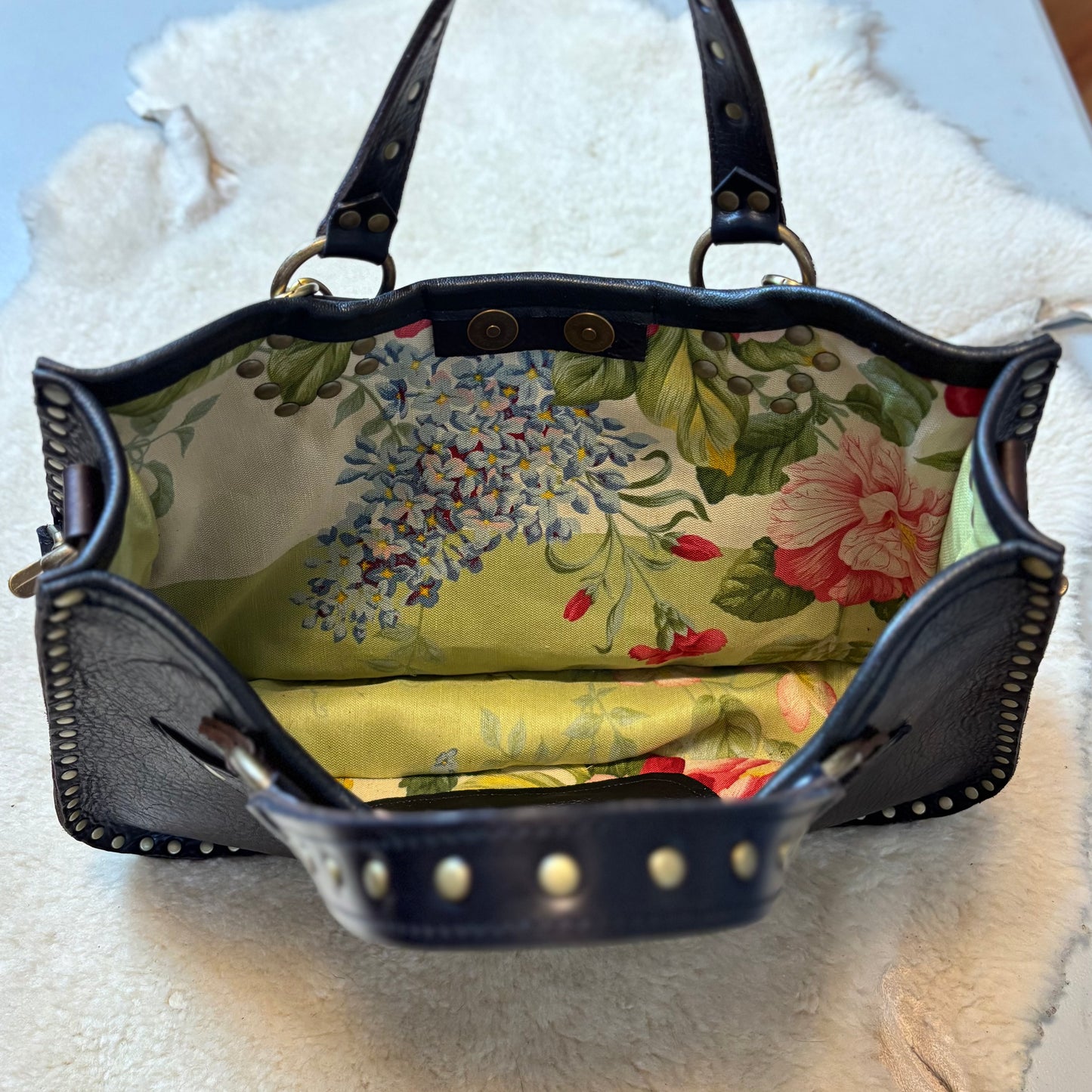 Leopard and Deep Brown Box Bag