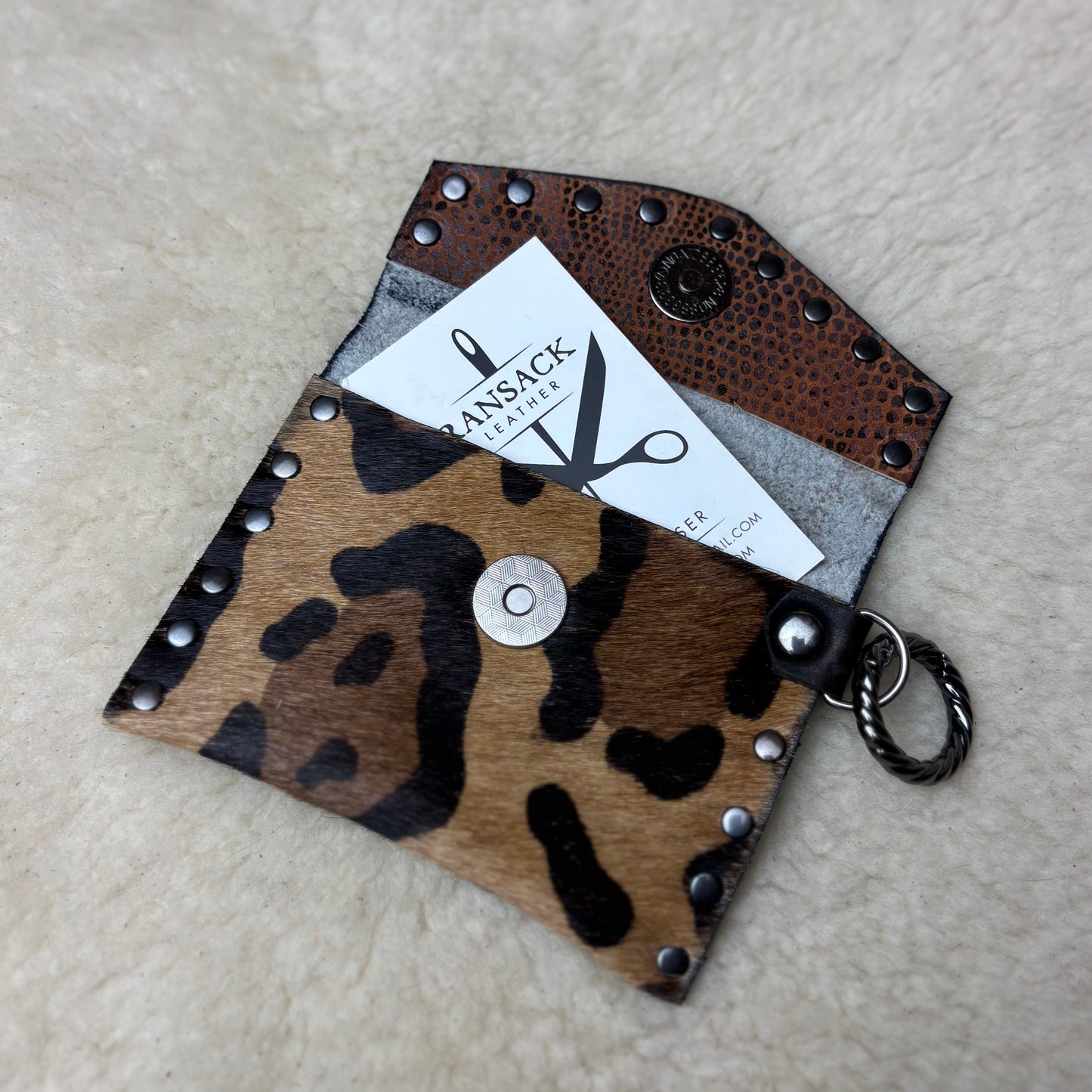 Leopard Mini Envelope Wallet