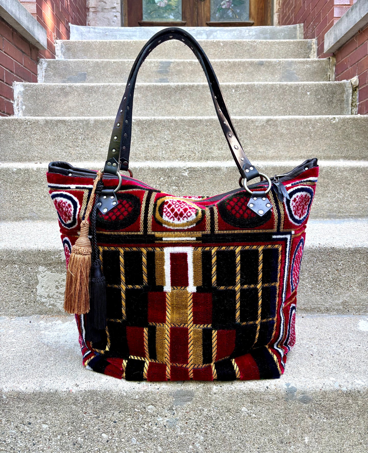 Plush Red Prayer Mat Ziptop Bag