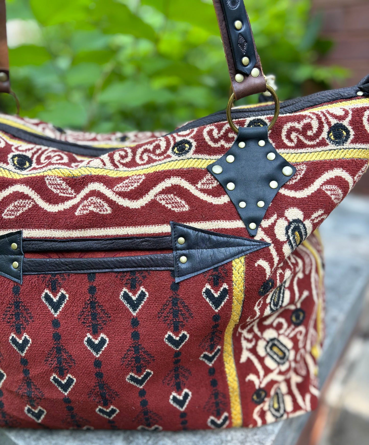 Oxblood Prayer Mat Ziptop Bag