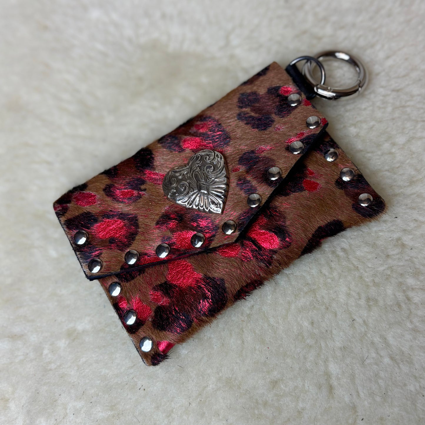Mini Red Leopard Wallet