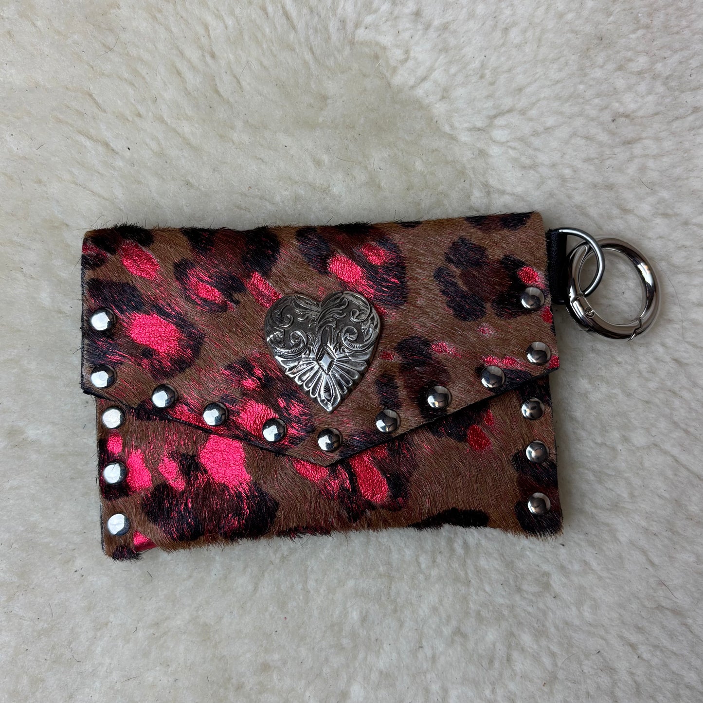 Mini Red Leopard Wallet