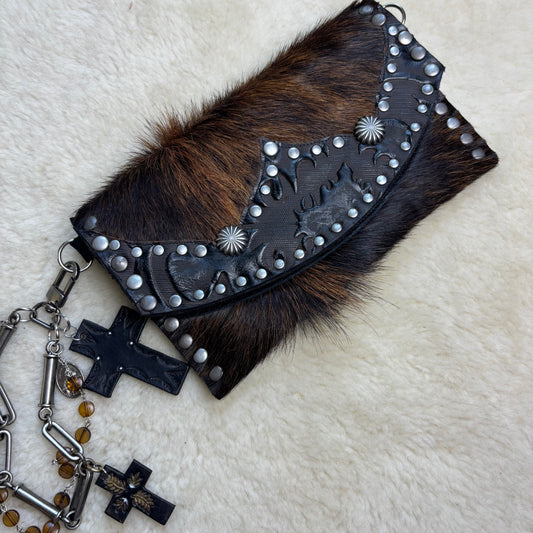 Hair-on Cowhide Sabbath Clutch