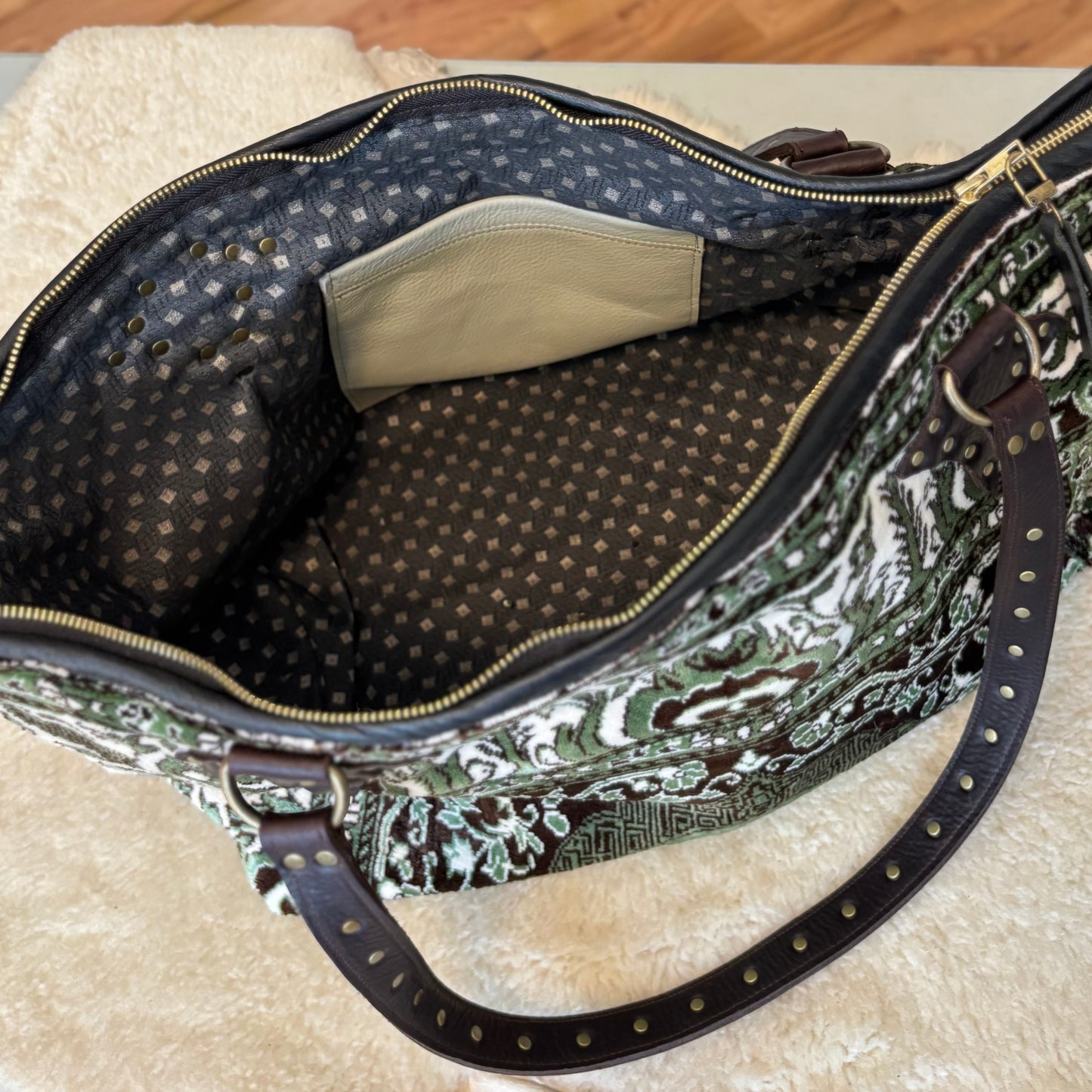 Velvet Prayer Mat Zip Top Tote