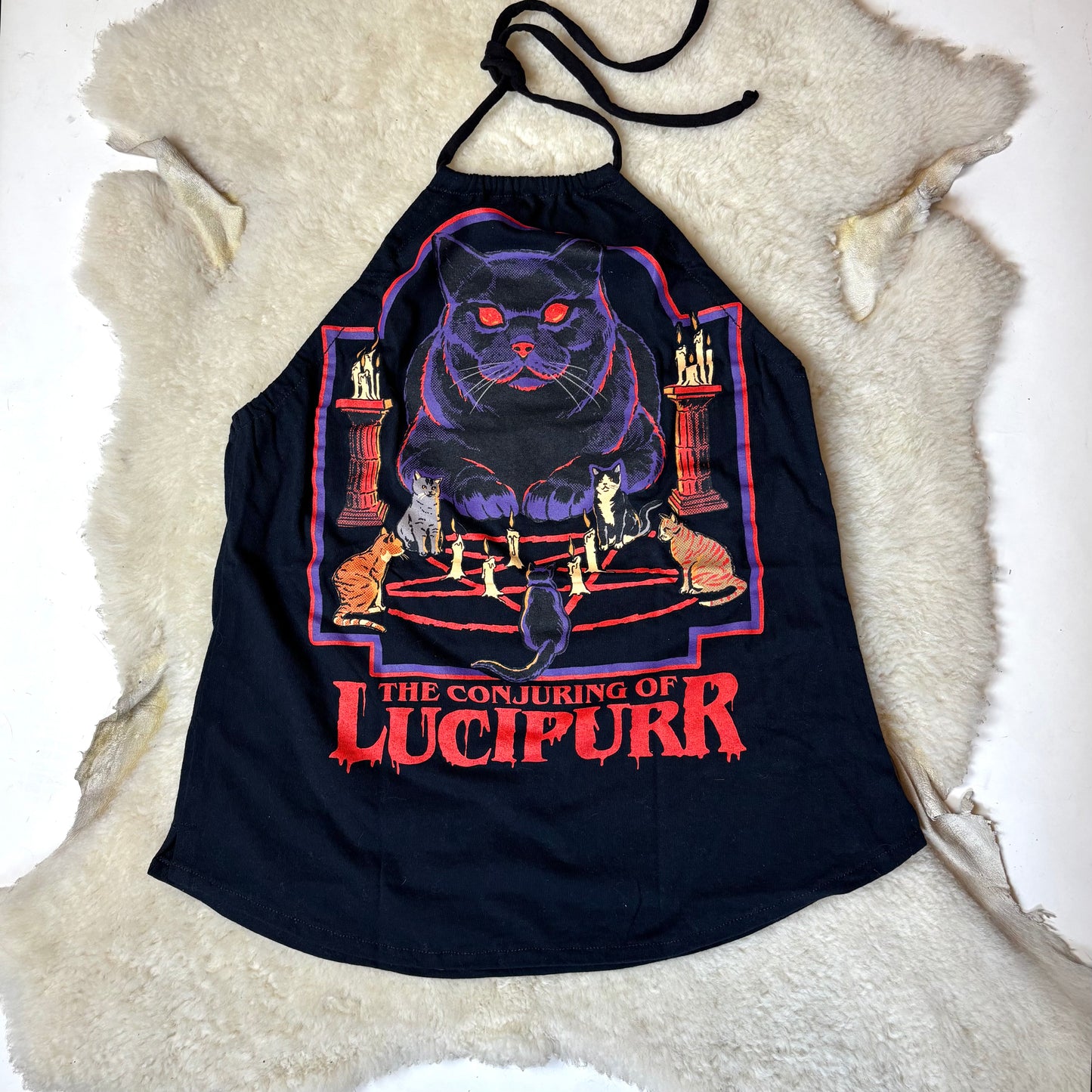 Lucipurr Upcycled Halter Top