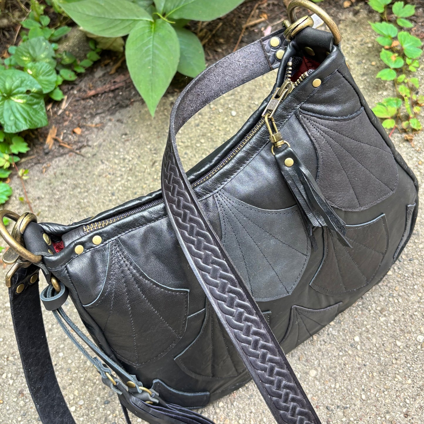 Reclaimed Leather Patchwork Crossbody