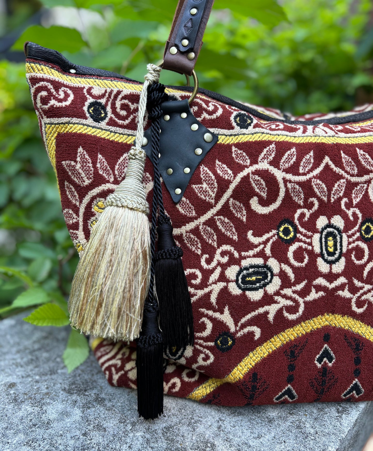 Oxblood Prayer Mat Ziptop Bag