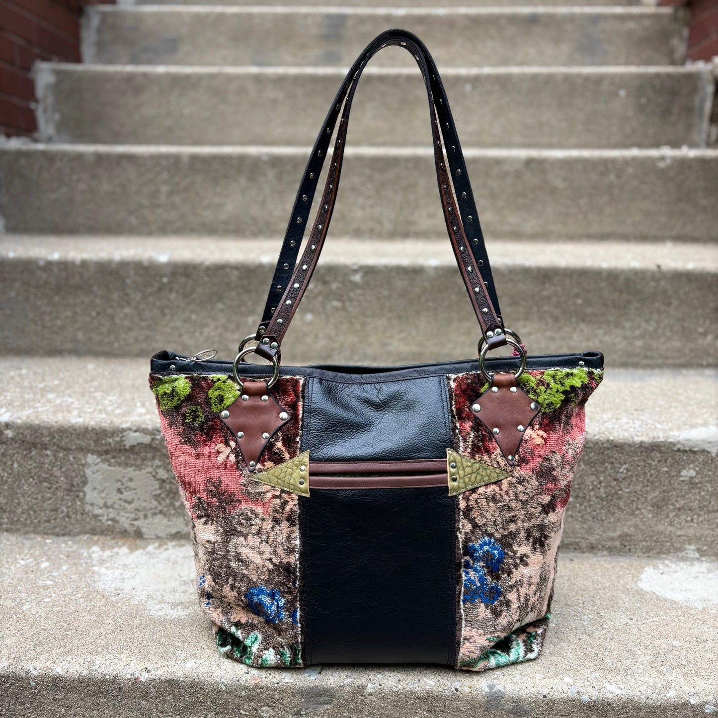 Vintage Velvet Virgin Tapestry Bag