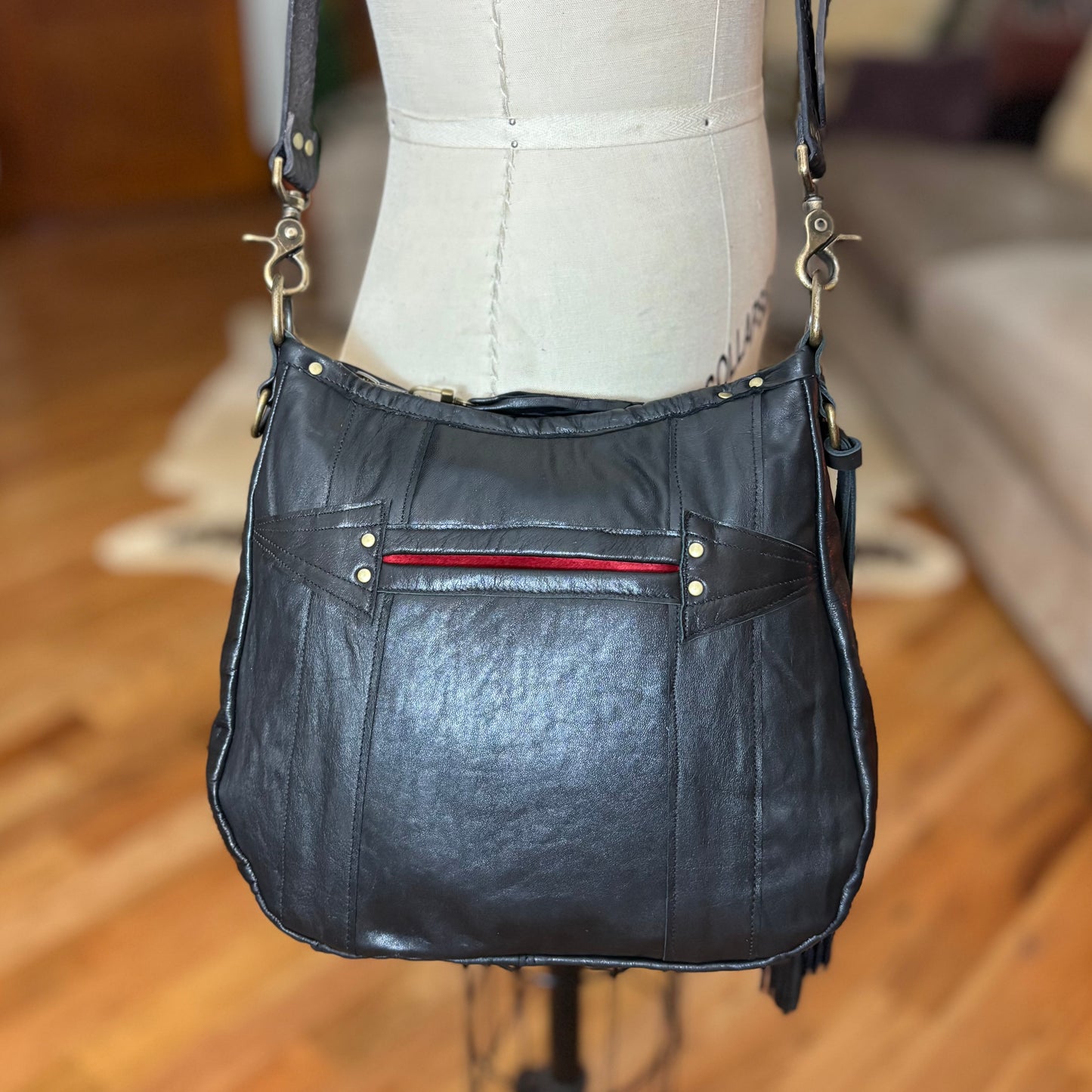 Reclaimed Leather Patchwork Crossbody