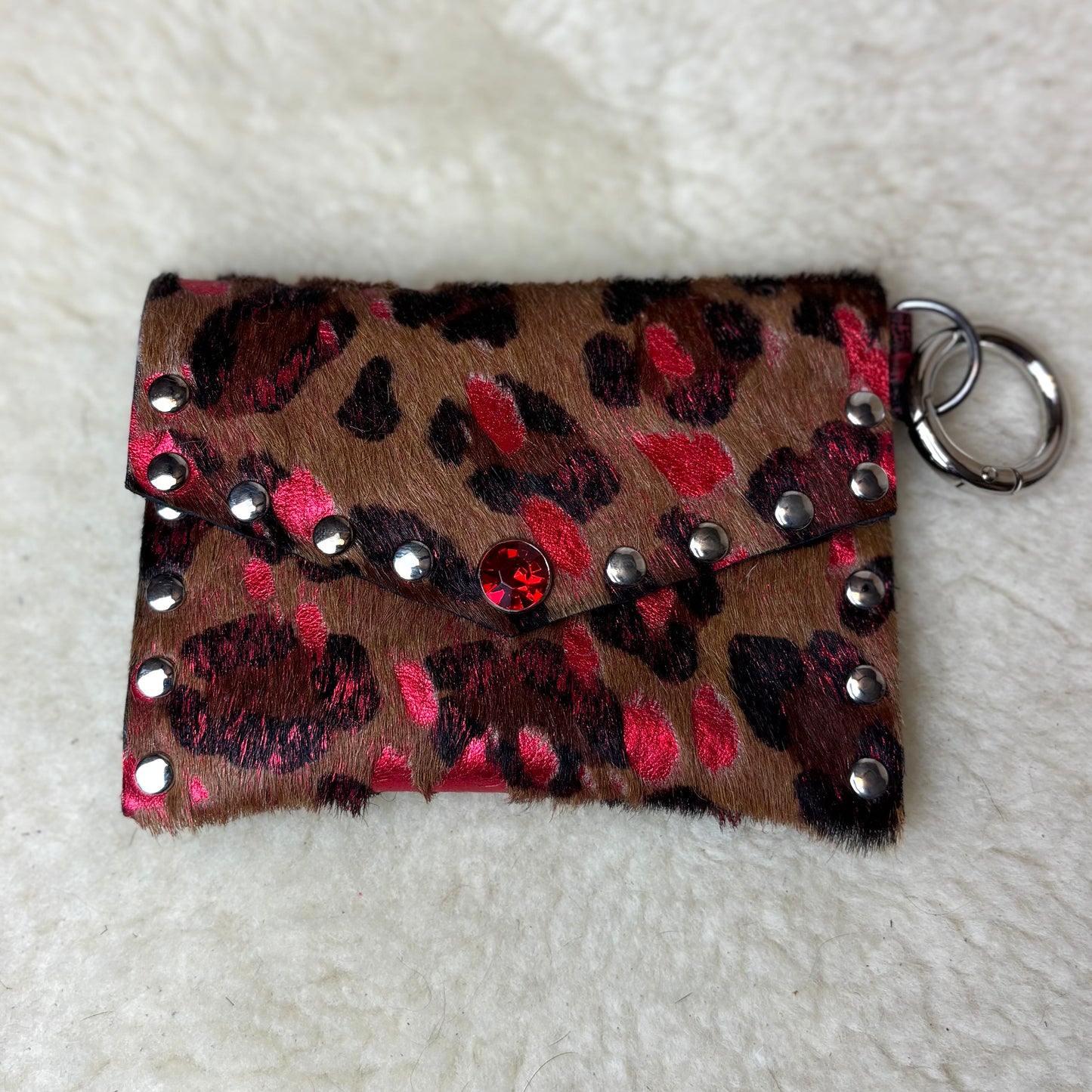 Red Leopard Mini Wallet