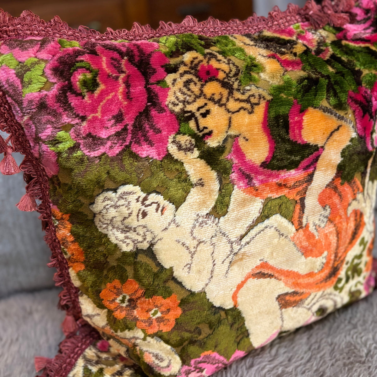 Vintage Italian Velvet Pillow