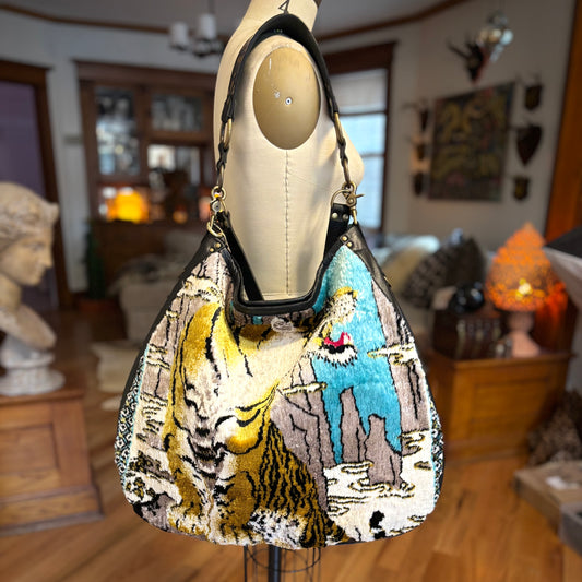 Velvet Tapestry Tiger Bag