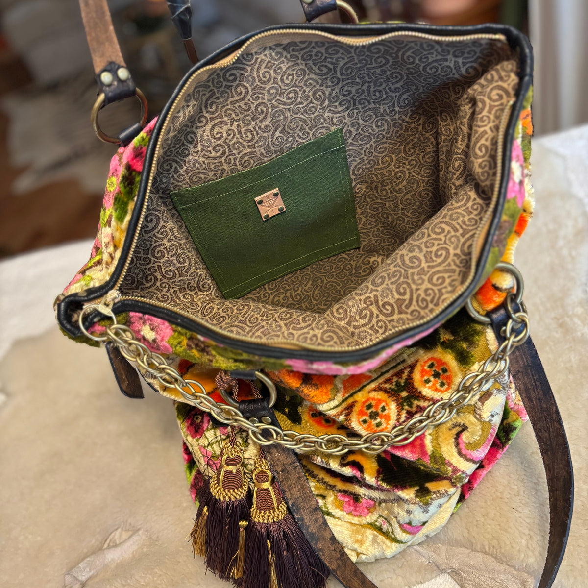 Italian Wedding Blanket Weekender Tote