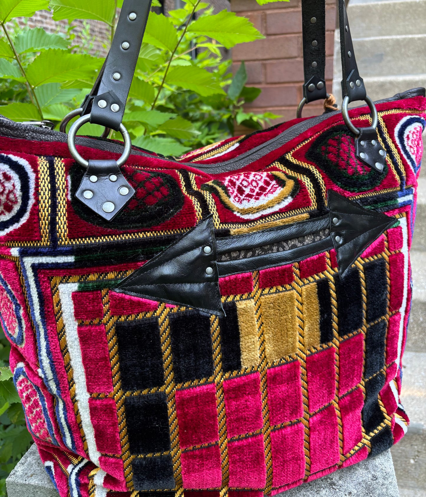 Plush Red Prayer Mat Ziptop Bag