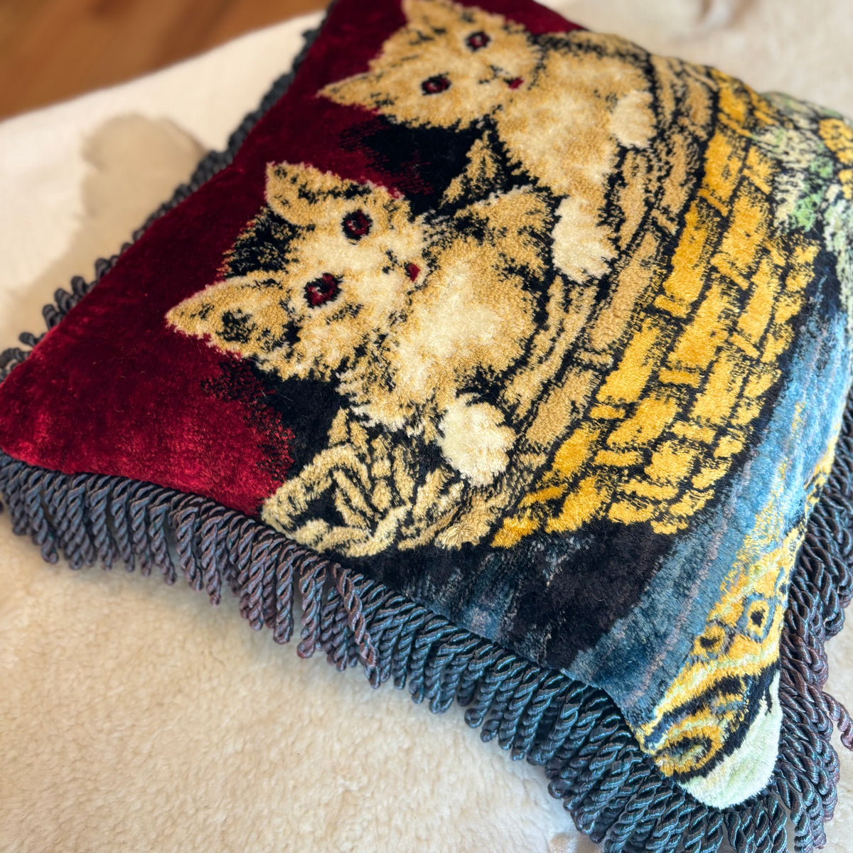Red Eyed Kitty Pillow