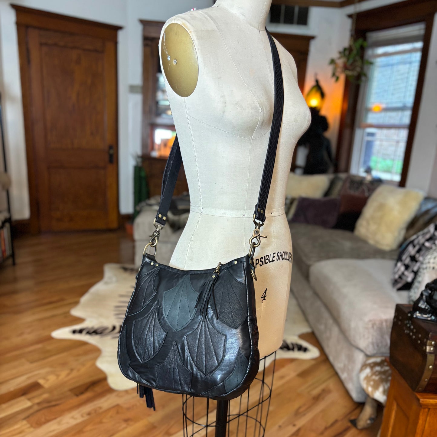 Reclaimed Leather Patchwork Crossbody