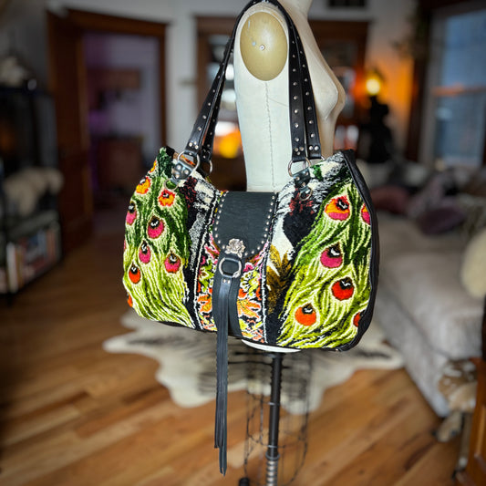 Vintage Velvet Jungle Bag