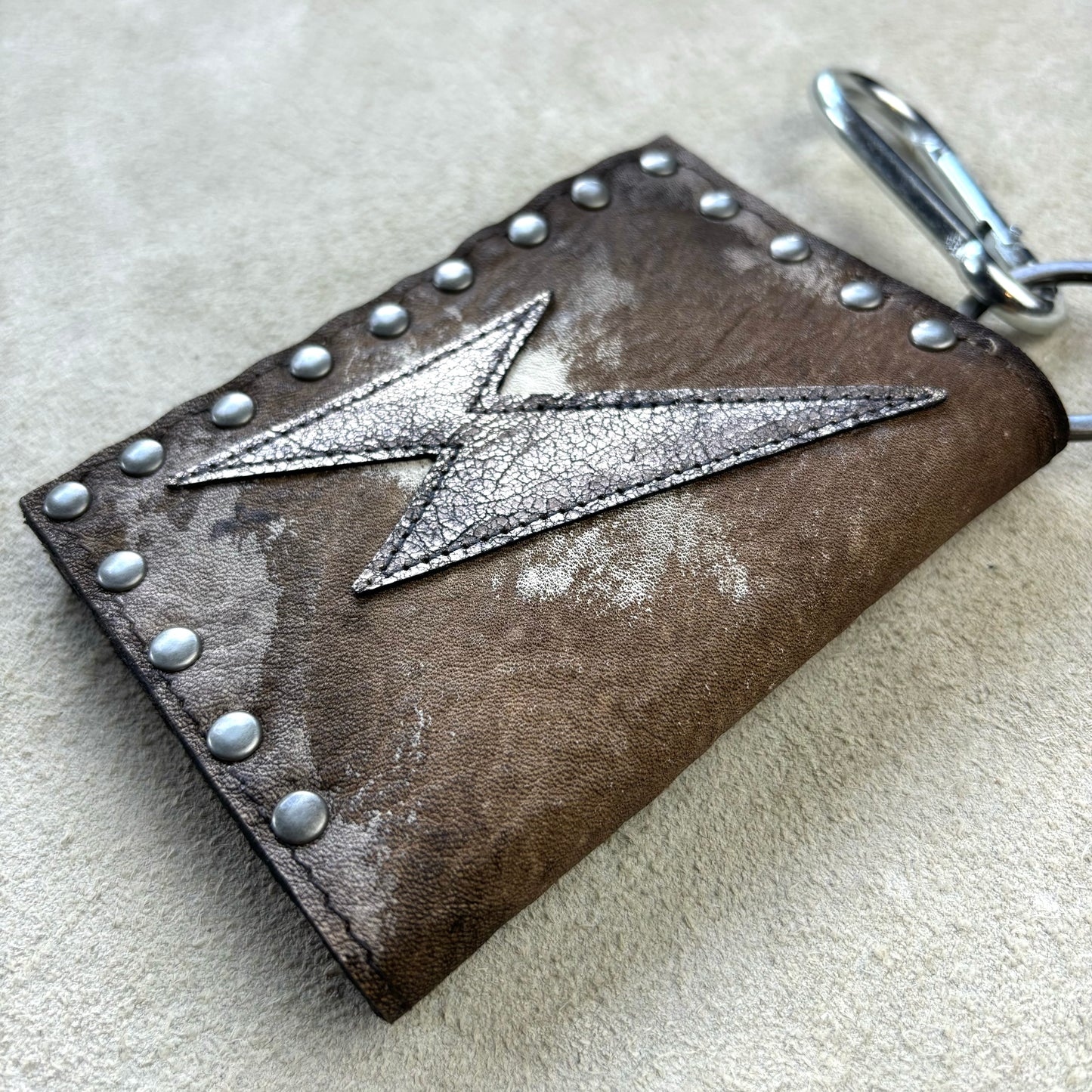 Distressed Lightning Bolt Wallet