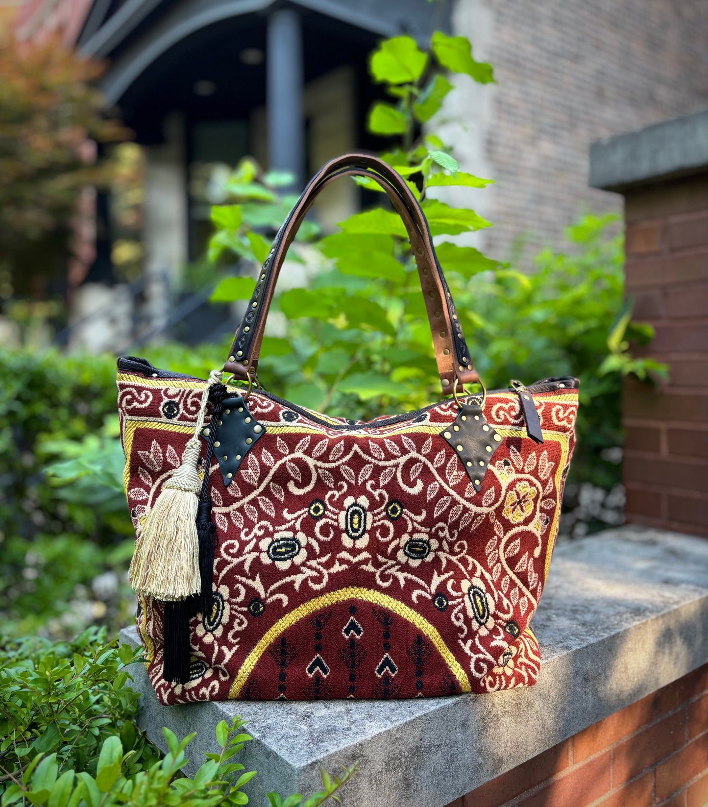 Oxblood Prayer Mat Ziptop Bag