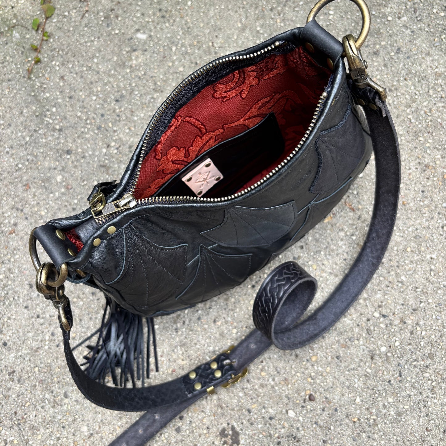 Reclaimed Leather Patchwork Crossbody