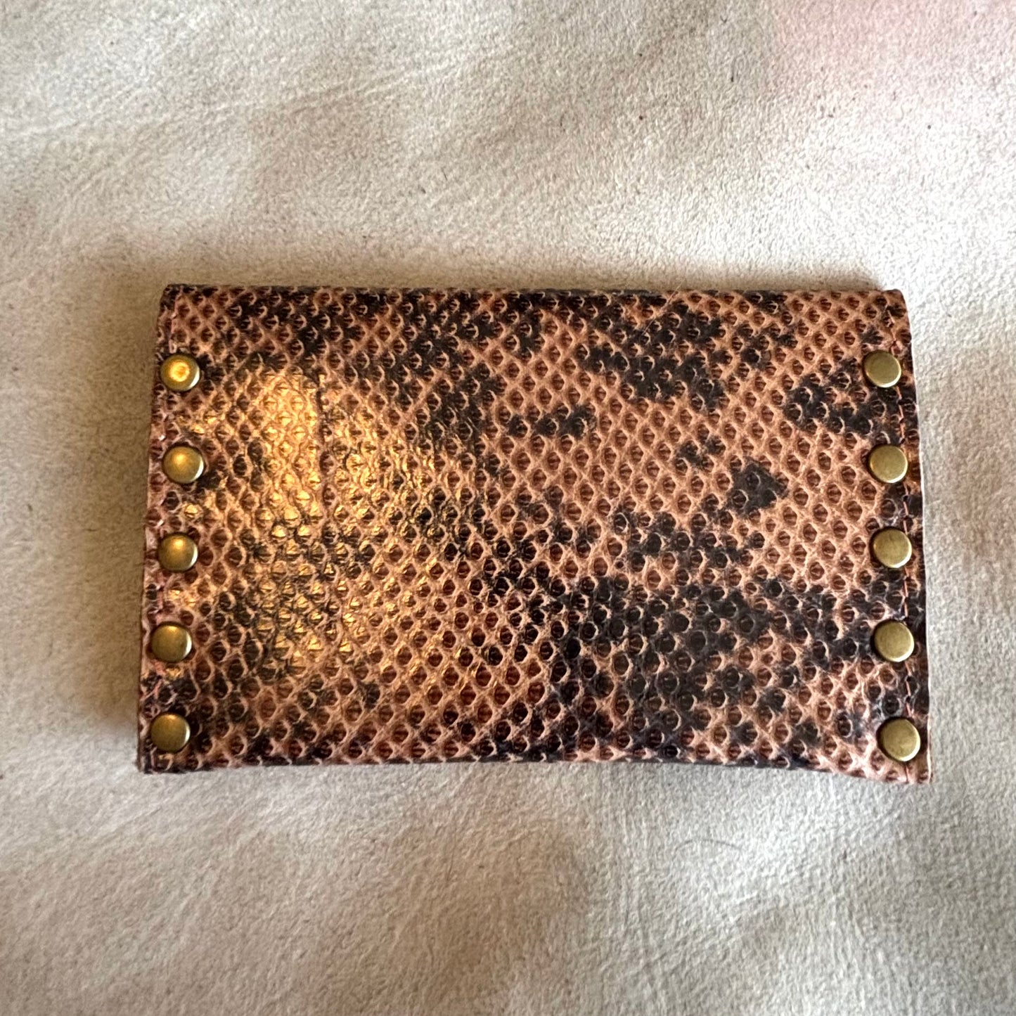 Brown Snakeskin Cardholder