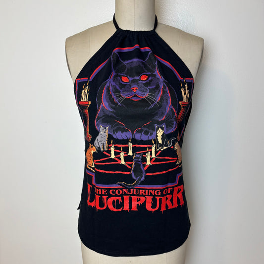Lucipurr Upcycled Halter Top