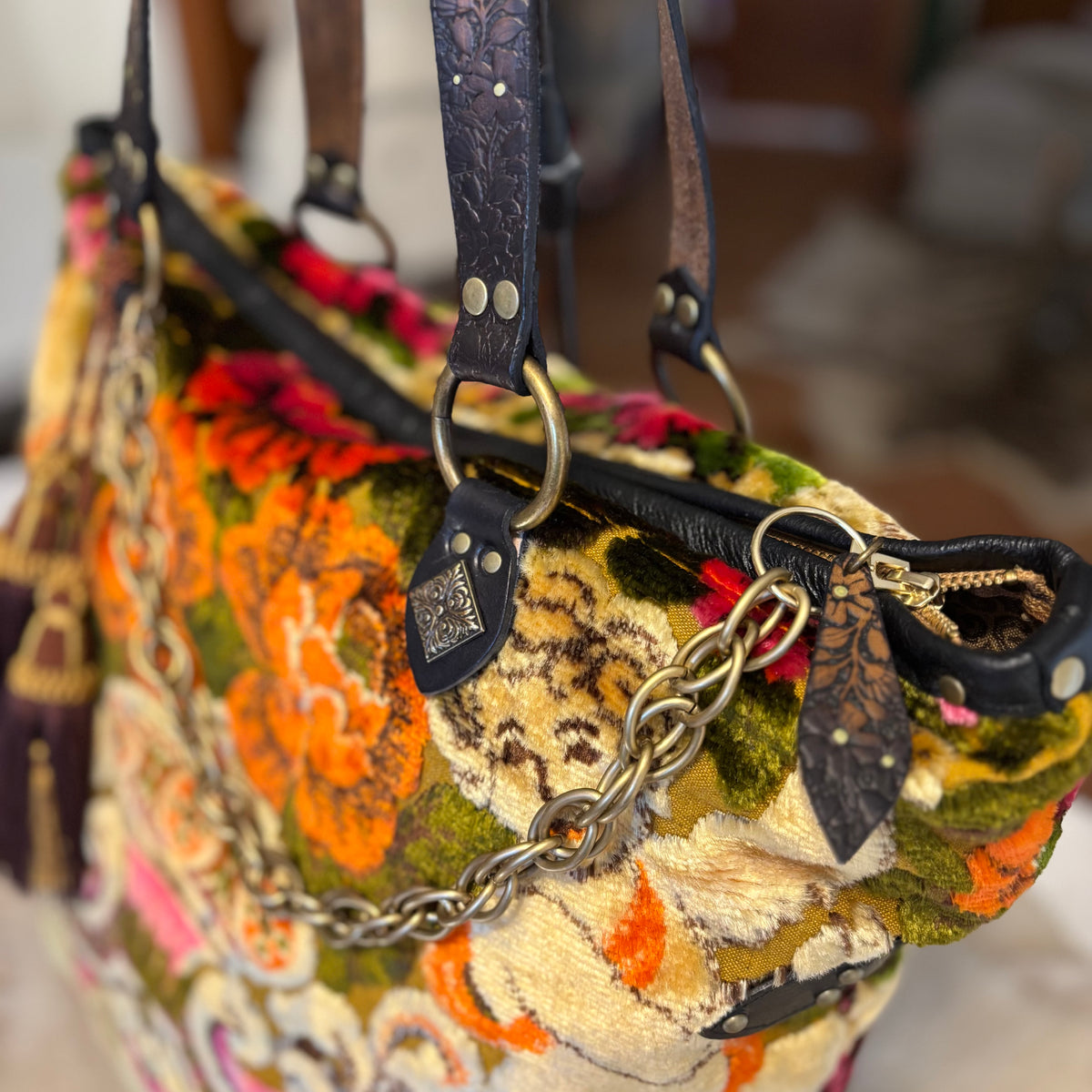 Italian Wedding Blanket Weekender Tote