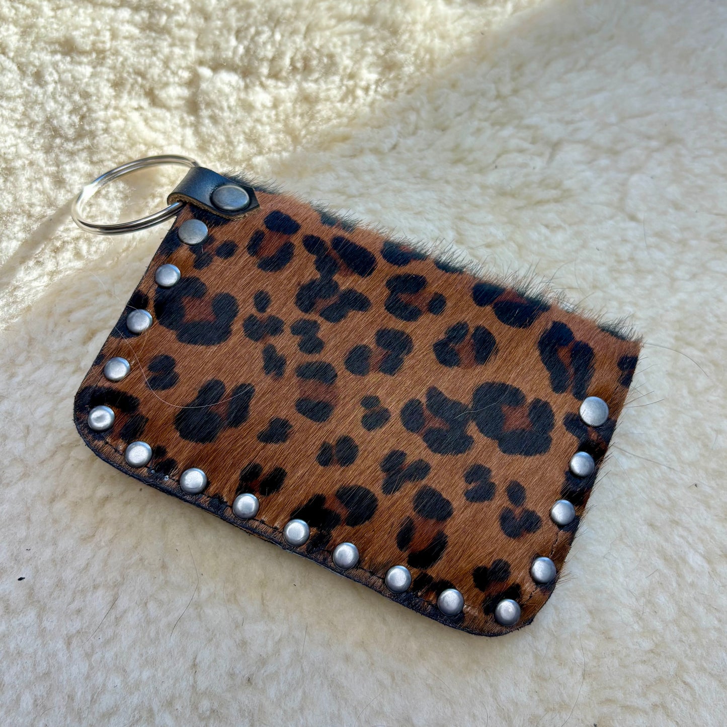 Leopard Wallet with Spider Patch