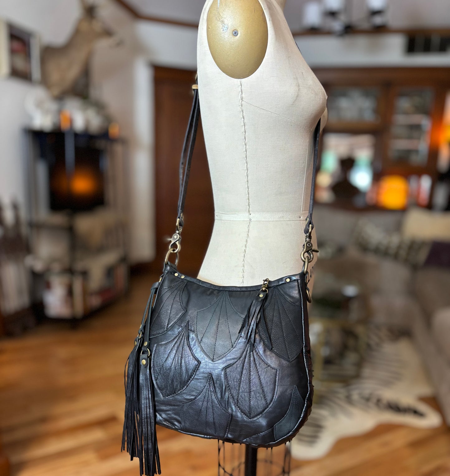 Reclaimed Leather Patchwork Crossbody