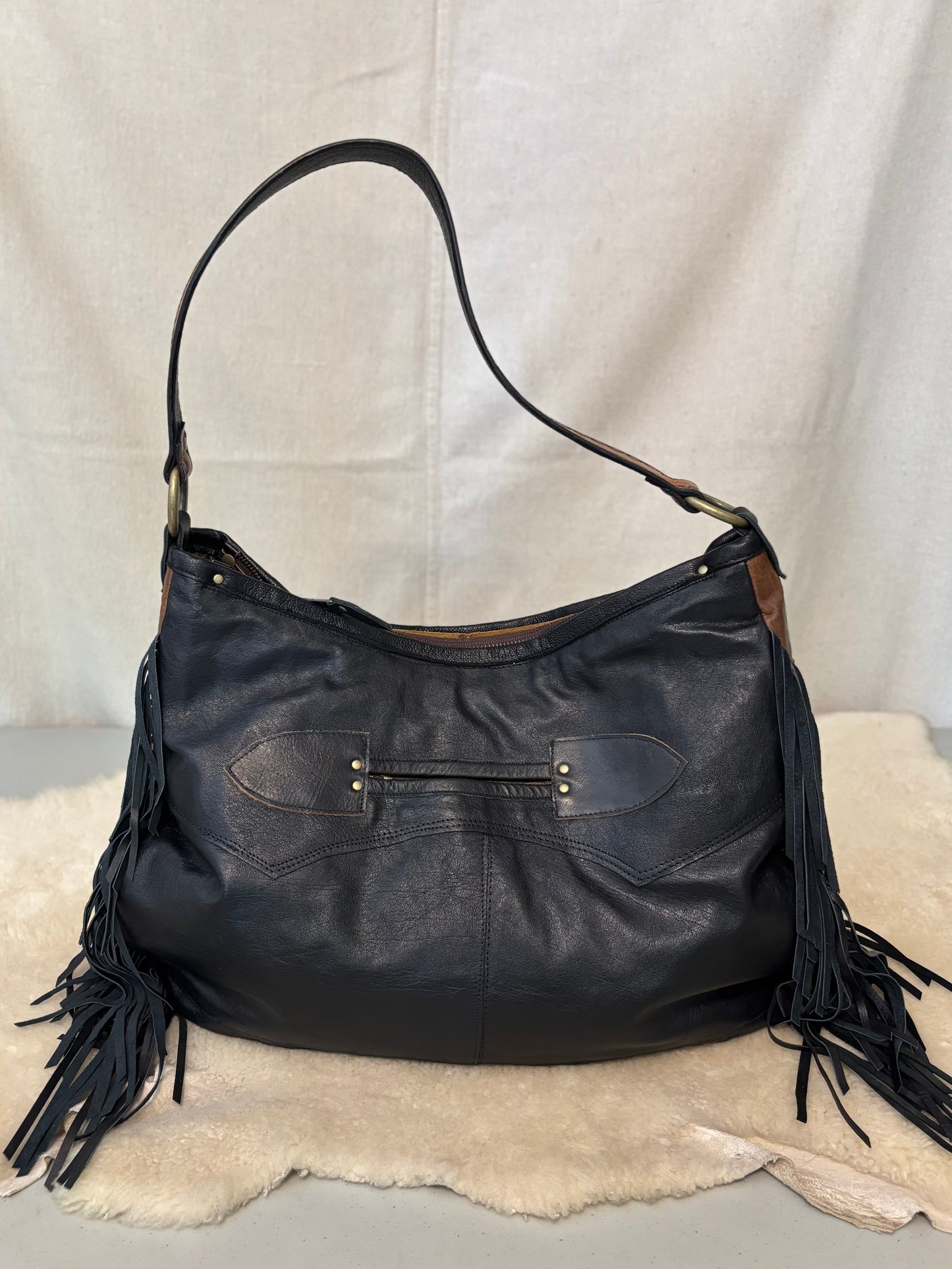Reclaimed Leather Fish Scale Bag