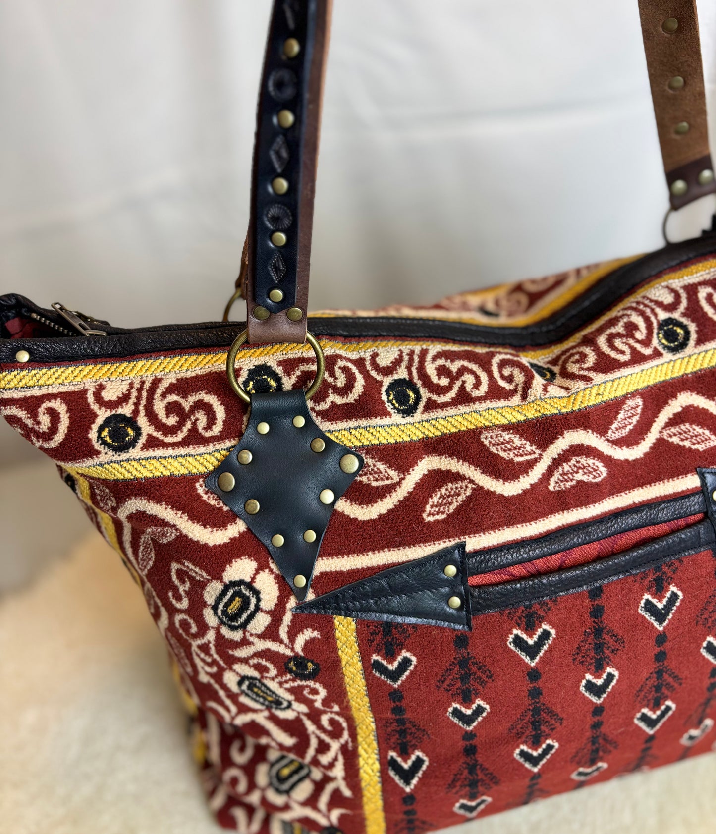 Oxblood Prayer Mat Ziptop Bag