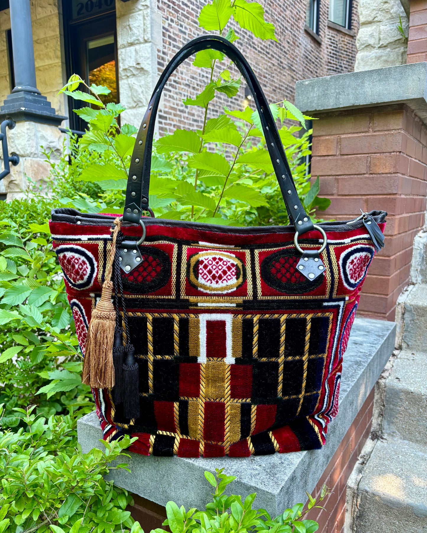 Plush Red Prayer Mat Ziptop Bag