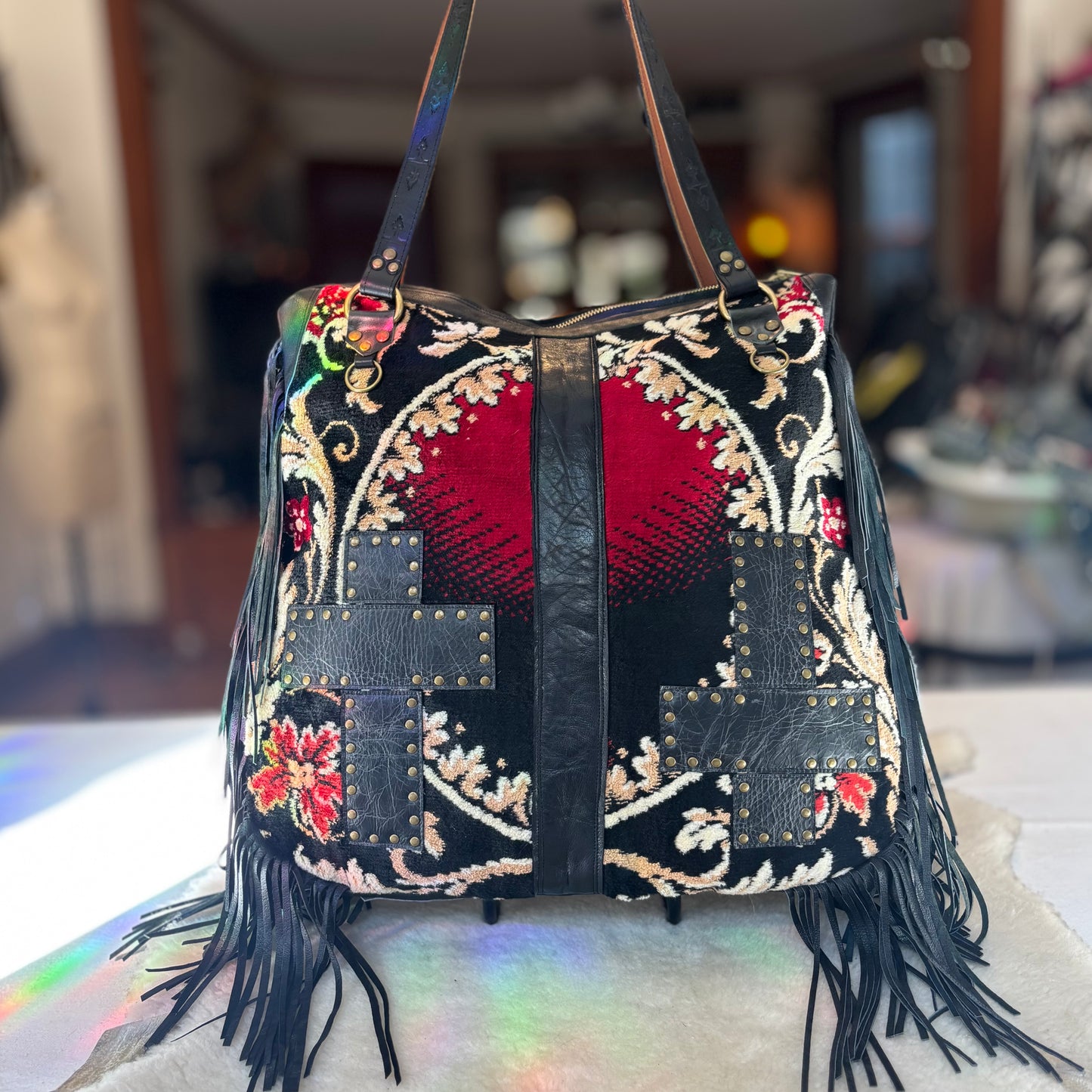 Double Cross Velvet Overnighter