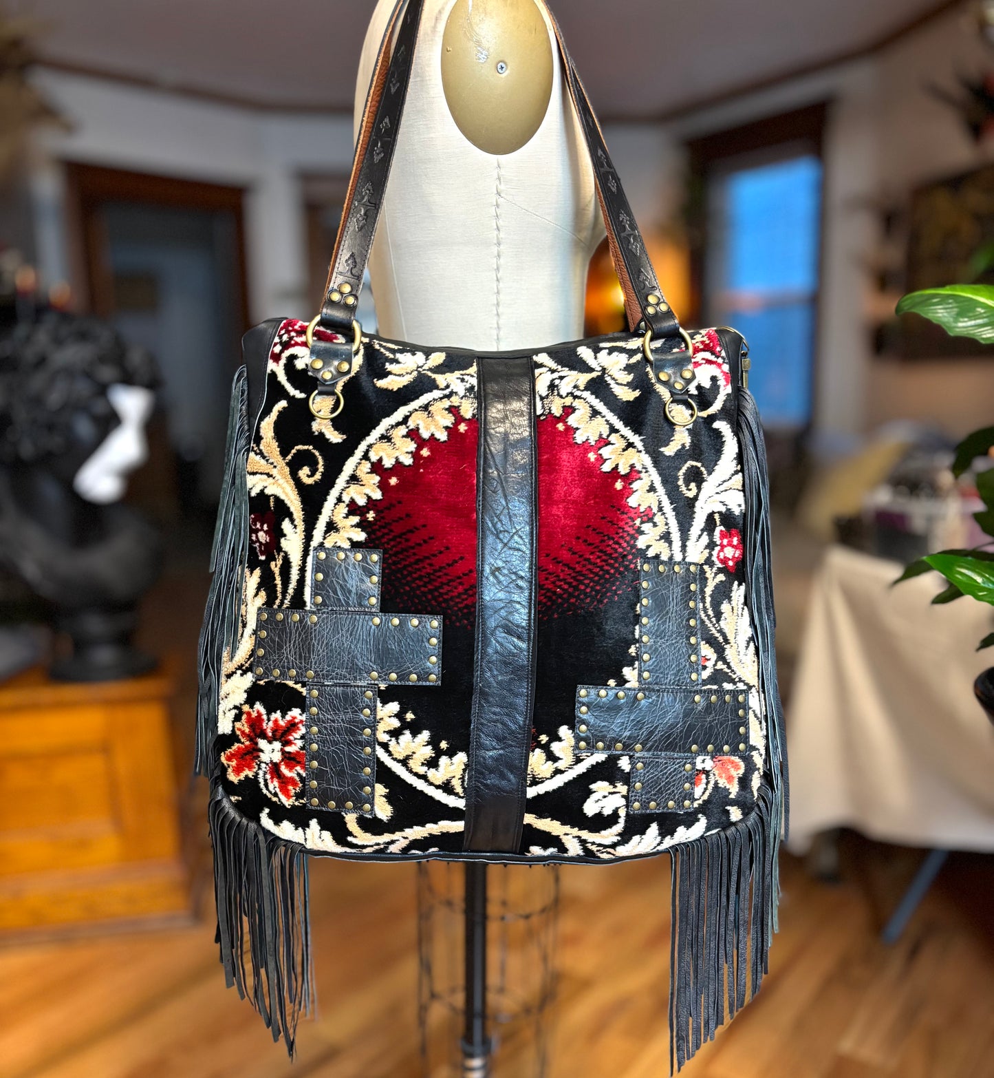 Double Cross Velvet Overnighter