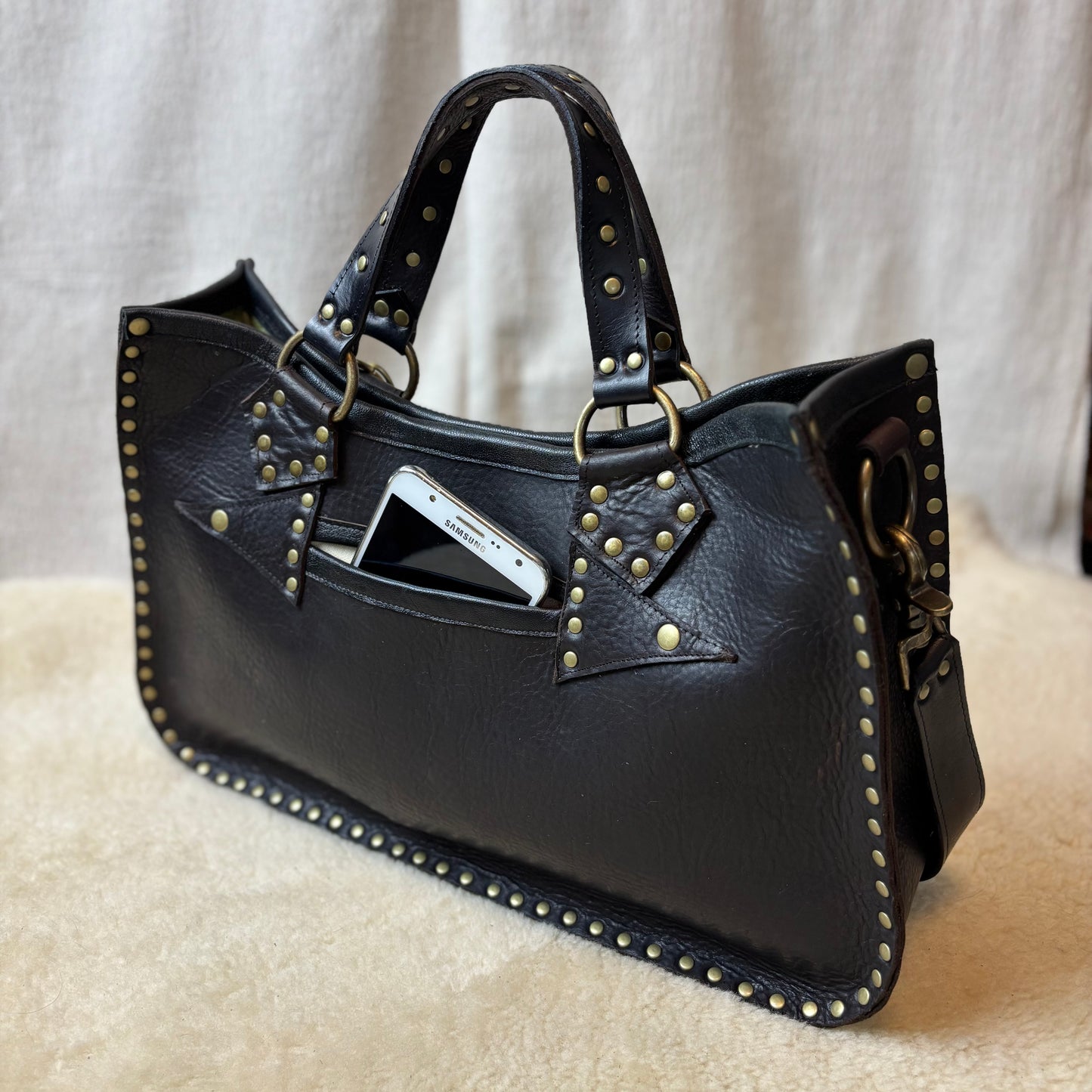 Leopard and Deep Brown Box Bag