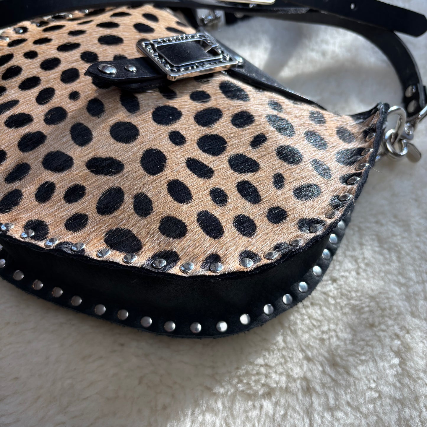 Tan and Black Cheetah Print Crossbody