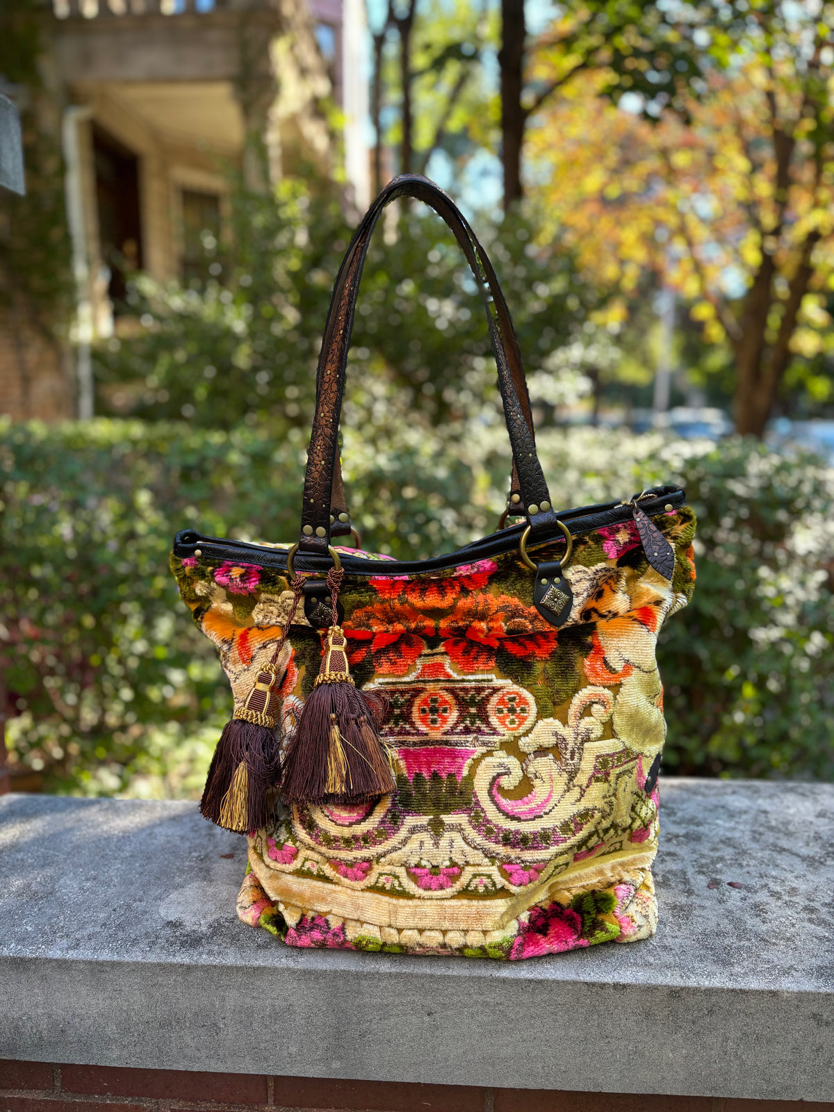 Italian Wedding Blanket Weekender Tote