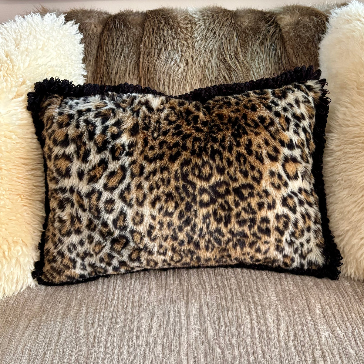 Leopard Faux Fur Pillow