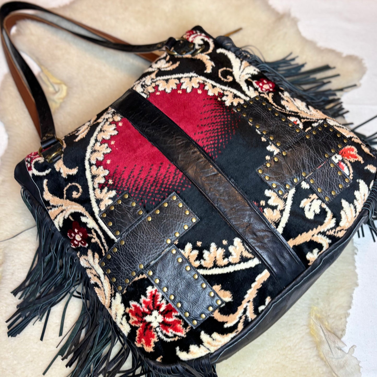 Double Cross Velvet Overnighter